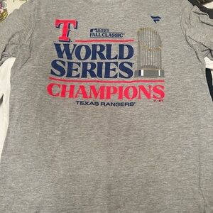 Fanatics Gray Texas Rangers Champions Tee